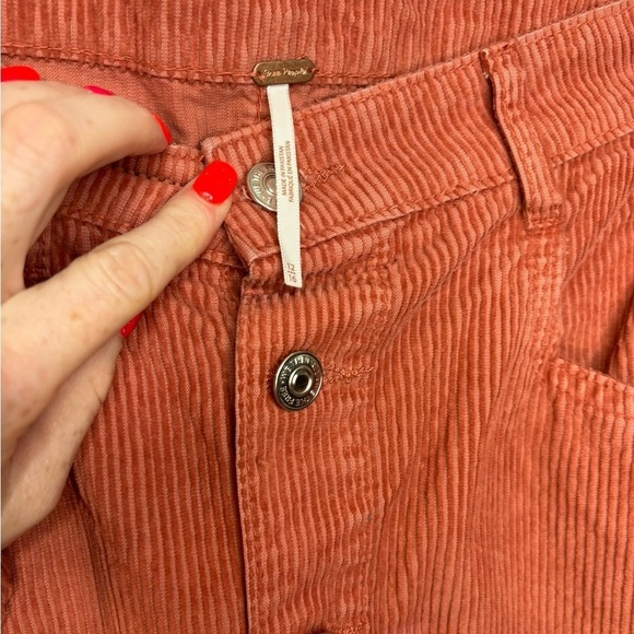 NWT Free People Ray Corduroy Mini Skirt in Myrrh Size 12 - Picture 5 of 10